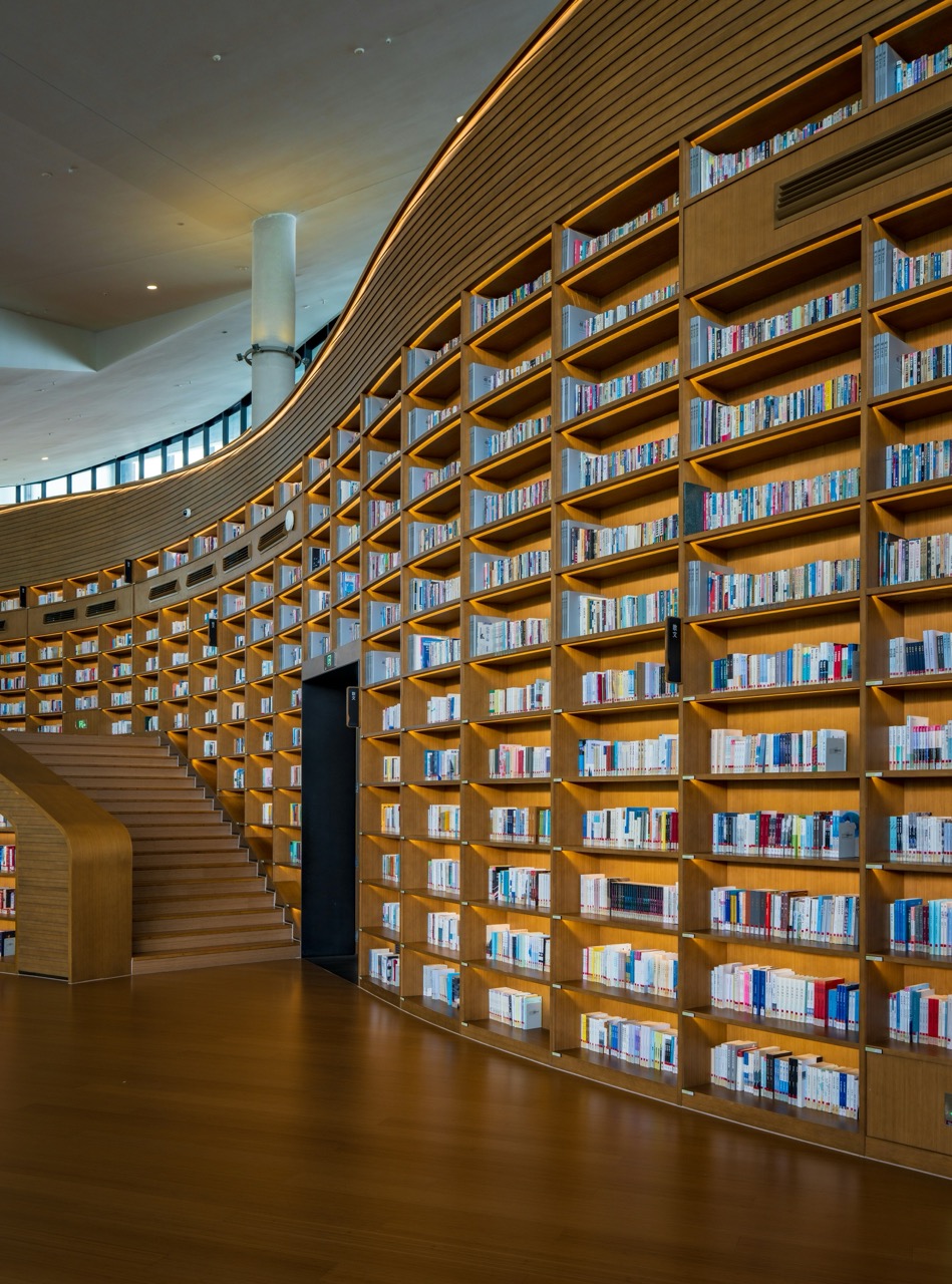 Golden hour light through office windows